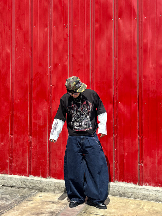 THE OMEGA BAGGY JEAN - RAW DENIM EFFECT