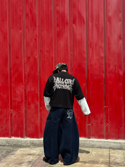 THE OMEGA BAGGY JEAN - RAW DENIM EFFECT