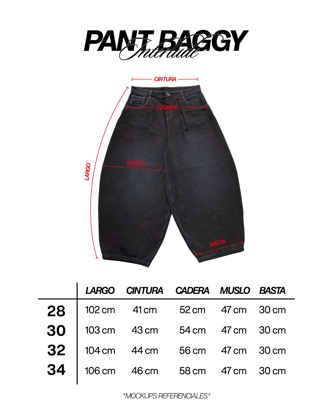 THE OMEGA BAGGY JEAN - BLACK