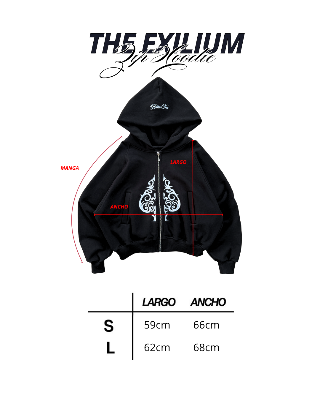 THE EXILIUM ZIP HOODIE - BOXY FIT