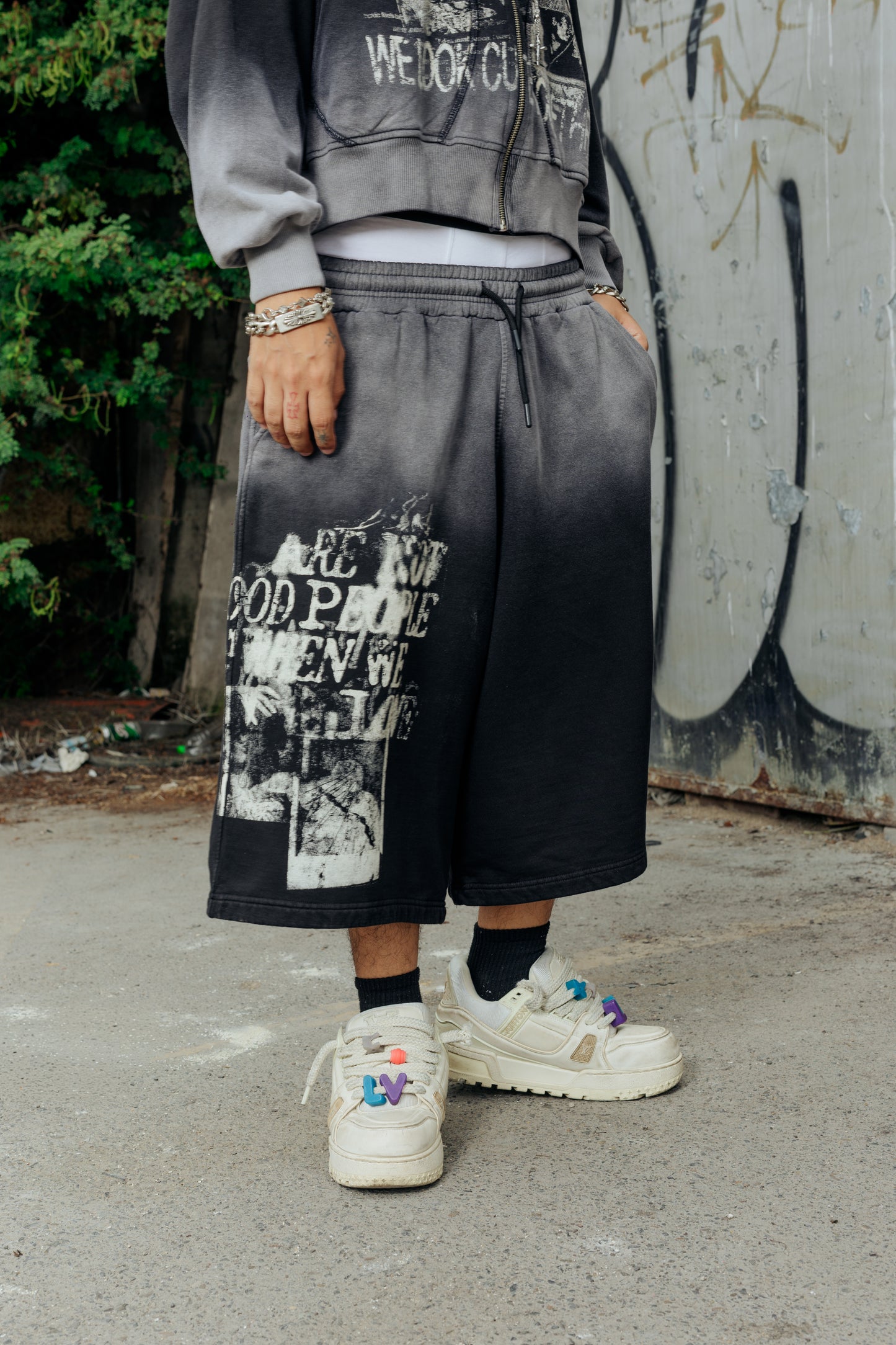 FUCK LOVE BLACK - BAGGY JORT