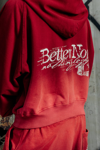 FUCK LOVE RED - ZIP HOODIE