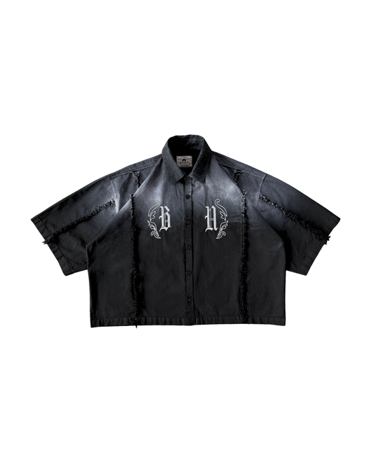 BLACK FADED - CAMISA BOXY FIT