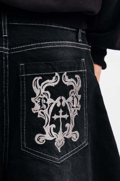 THE OMEGA BAGGY JEAN - BLACK