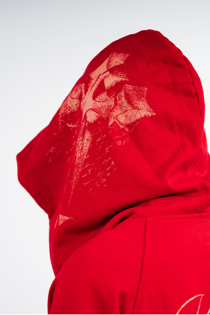 RED CROSS ZIP HOODIE - BOXY FIT (REMASTERIZADO)