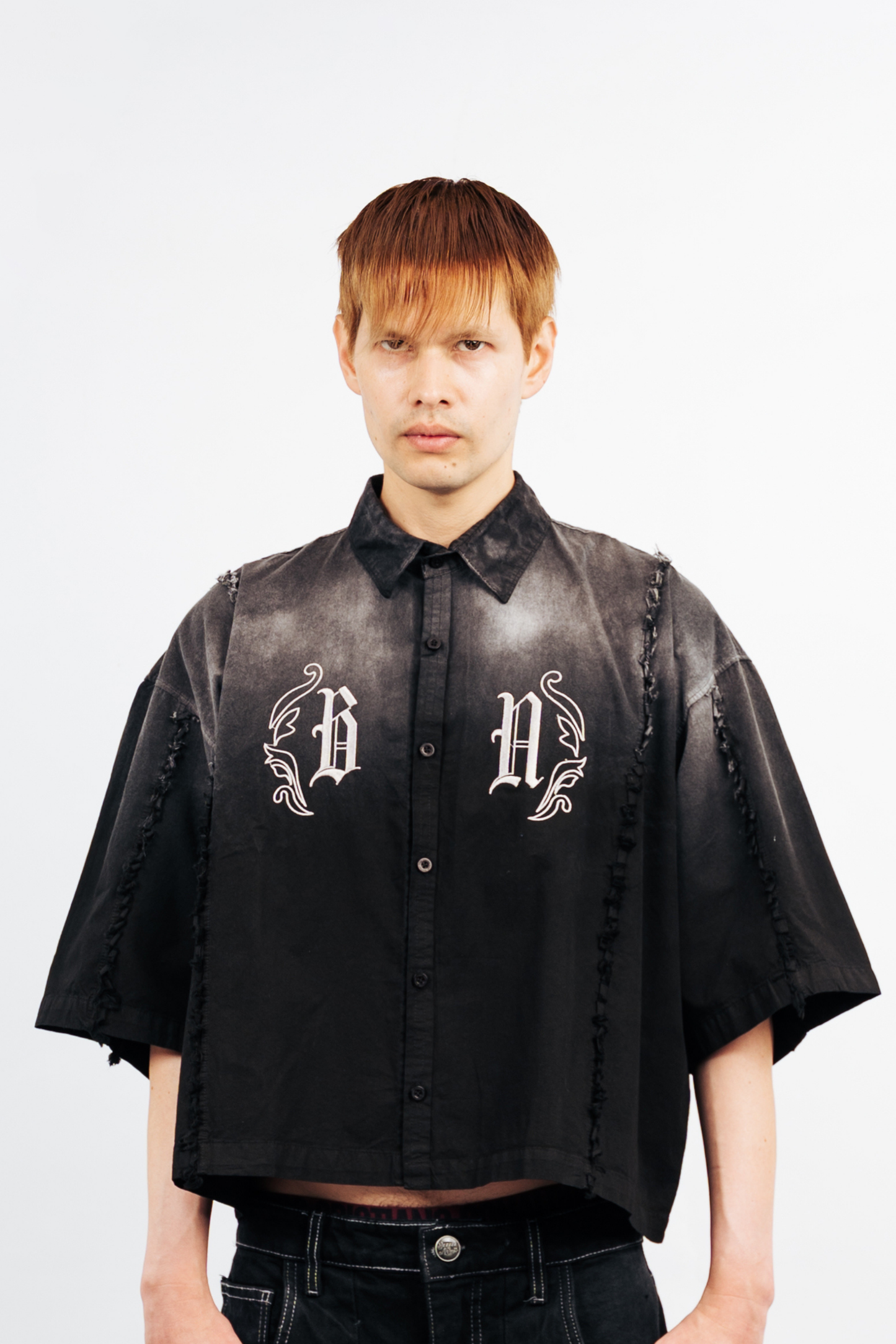 BLACK FADED - CAMISA BOXY FIT