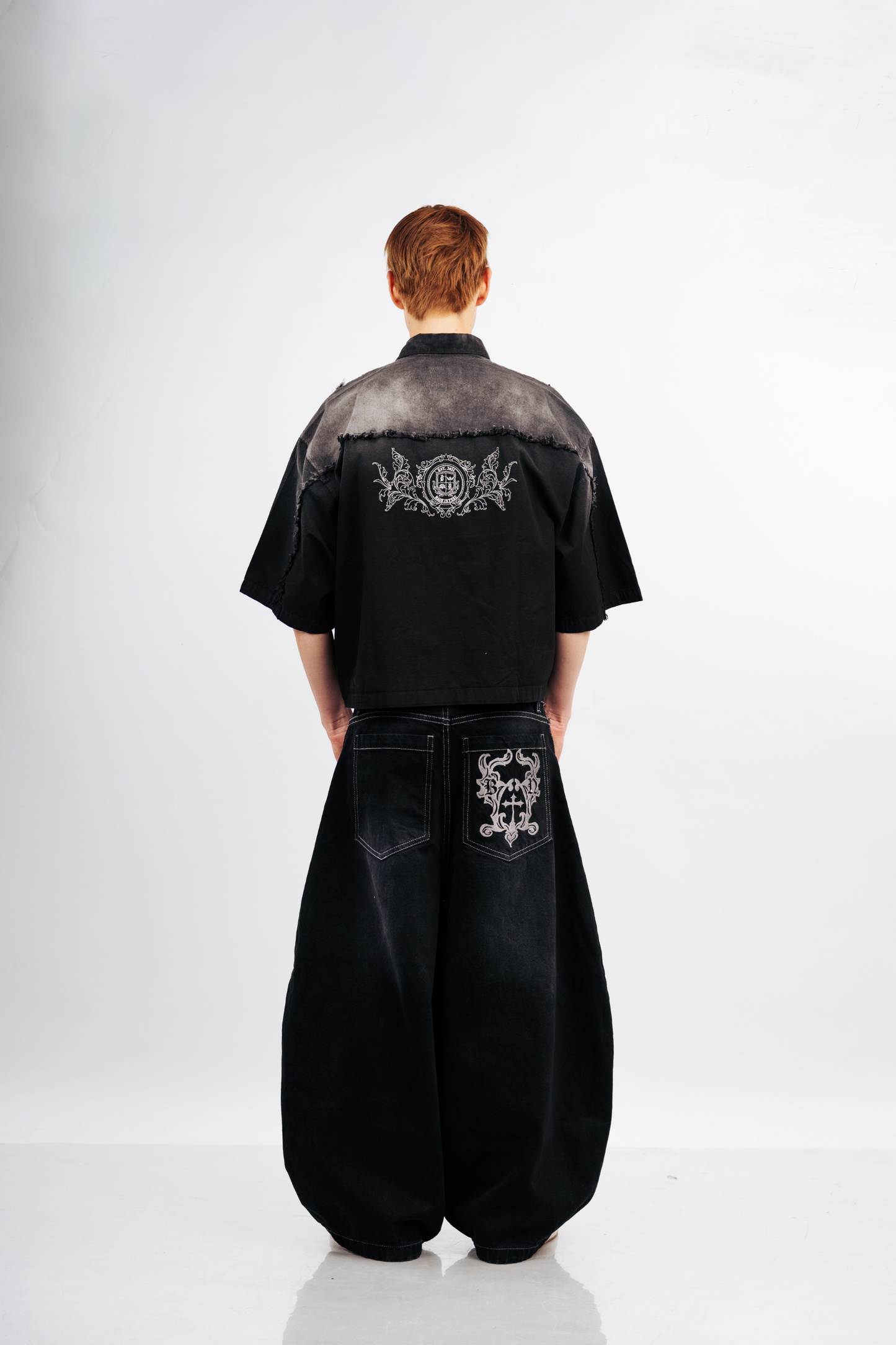 BLACK FADED - CAMISA BOXY FIT