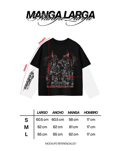 DEMONS - Polo Manga Larga Boxy Fit