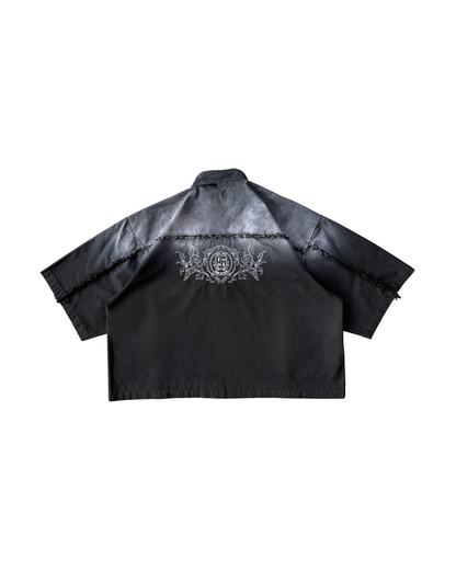 BLACK FADED - CAMISA BOXY FIT