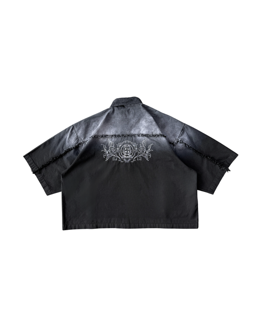 BLACK FADED - CAMISA BOXY FIT