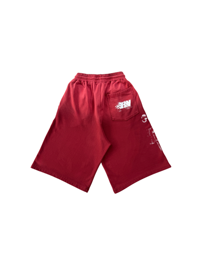 FUCK LOVE RED - BAGGY JORT
