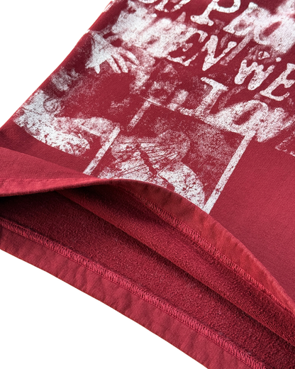 FUCK LOVE RED - BAGGY JORT