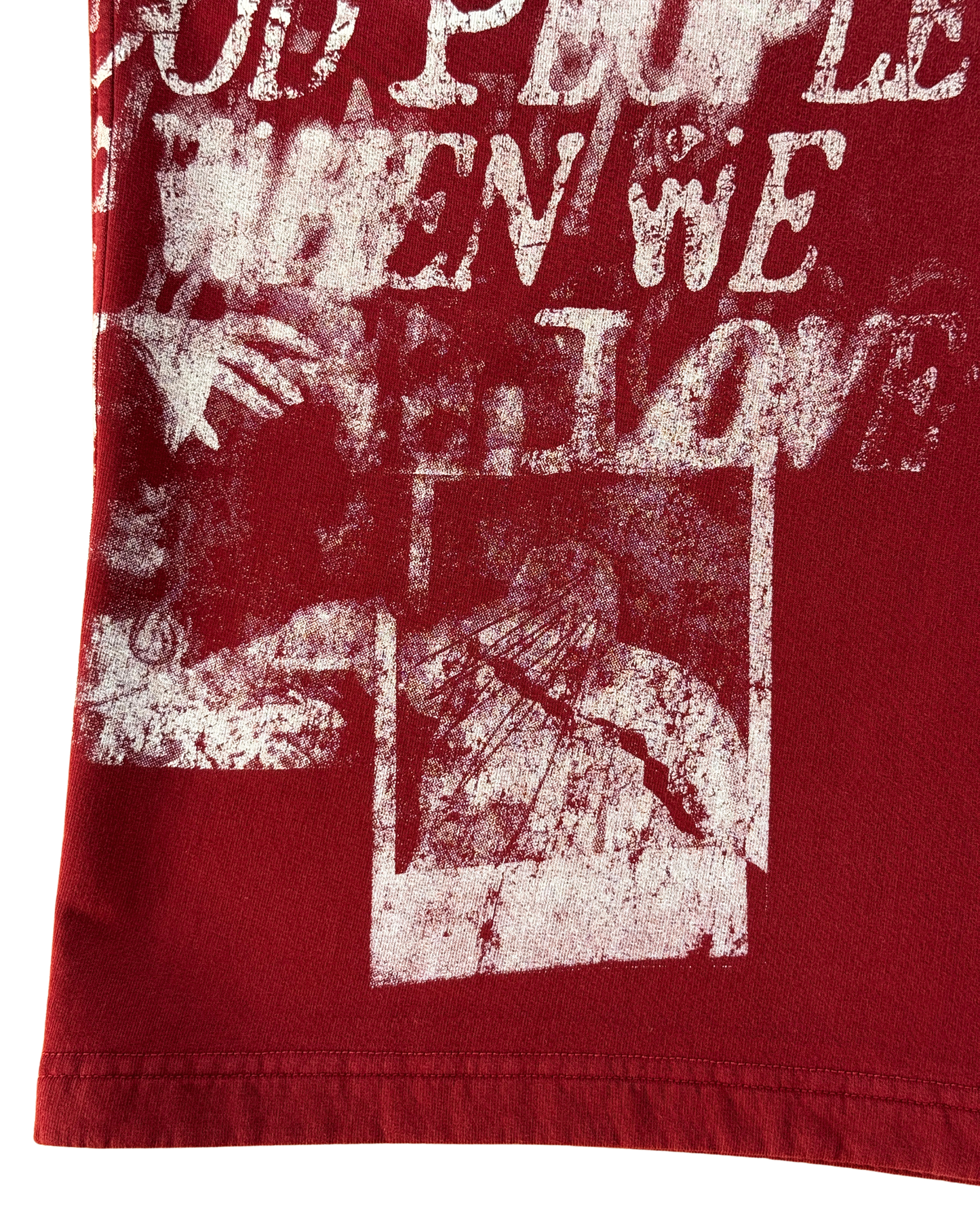 FUCK LOVE RED - BAGGY JORT