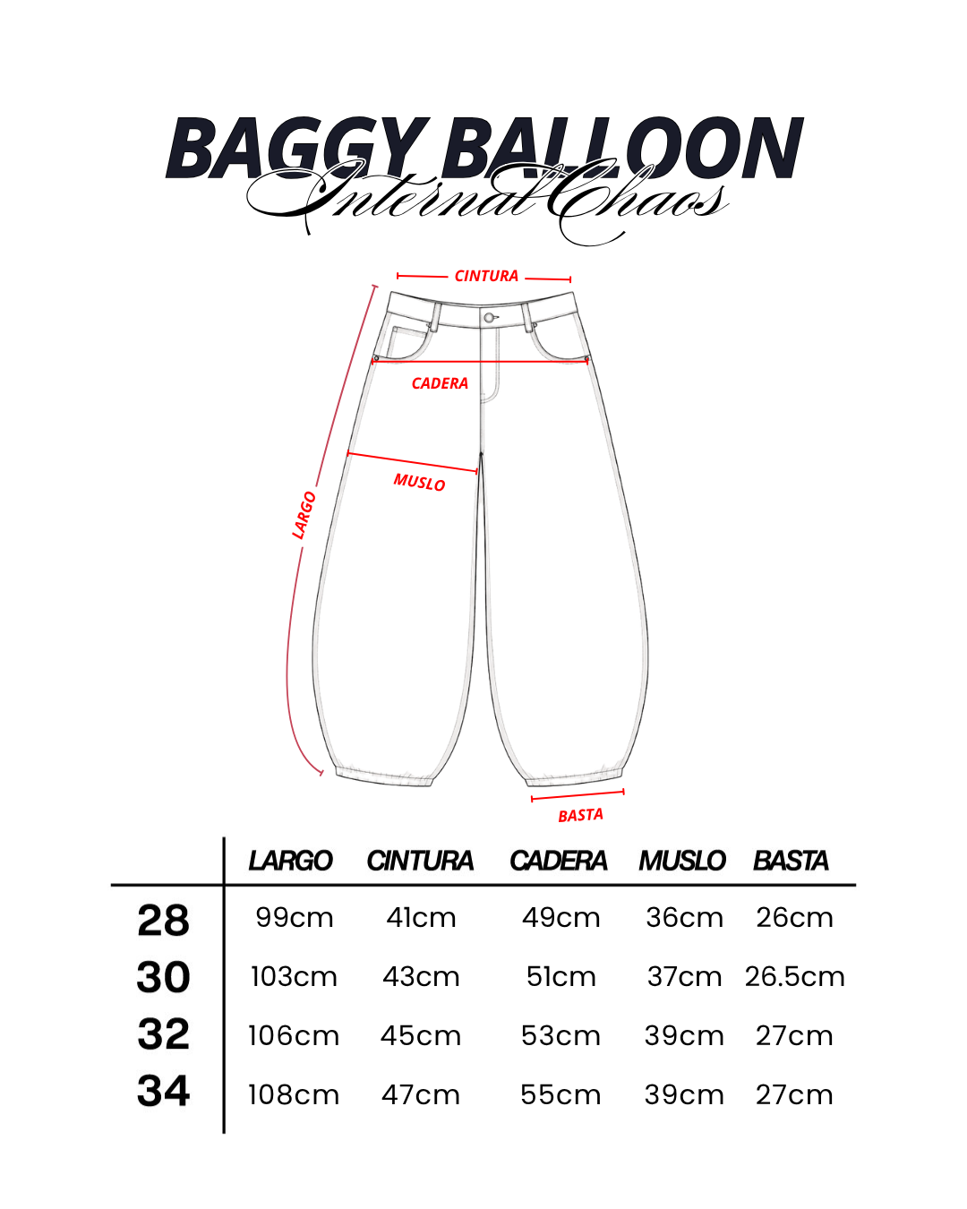 BAGGY BALLOON - DISTORTION BLACK