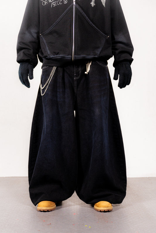 THE OMEGA BAGGY JEAN - BLACK