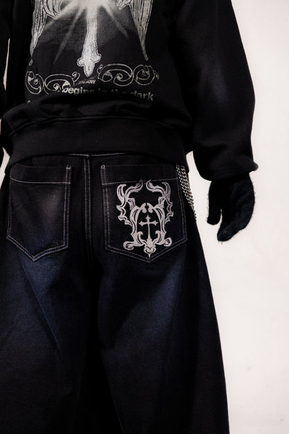 THE OMEGA BAGGY JEAN - BLACK
