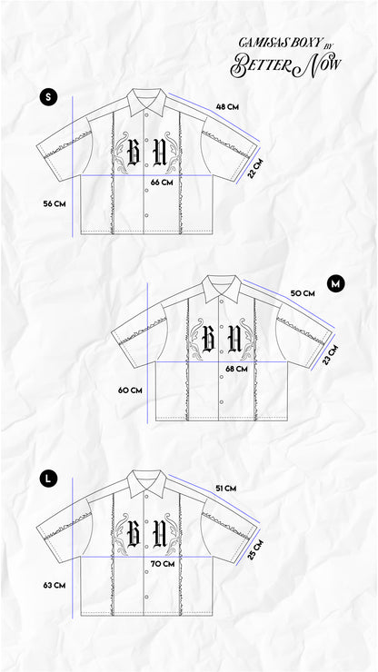 BLACK FADED - CAMISA BOXY FIT