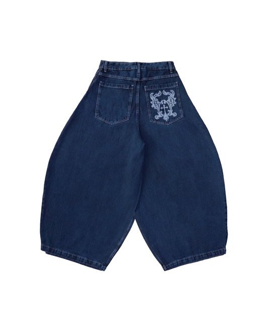 THE OMEGA BAGGY JEAN - RAW DENIM EFFECT