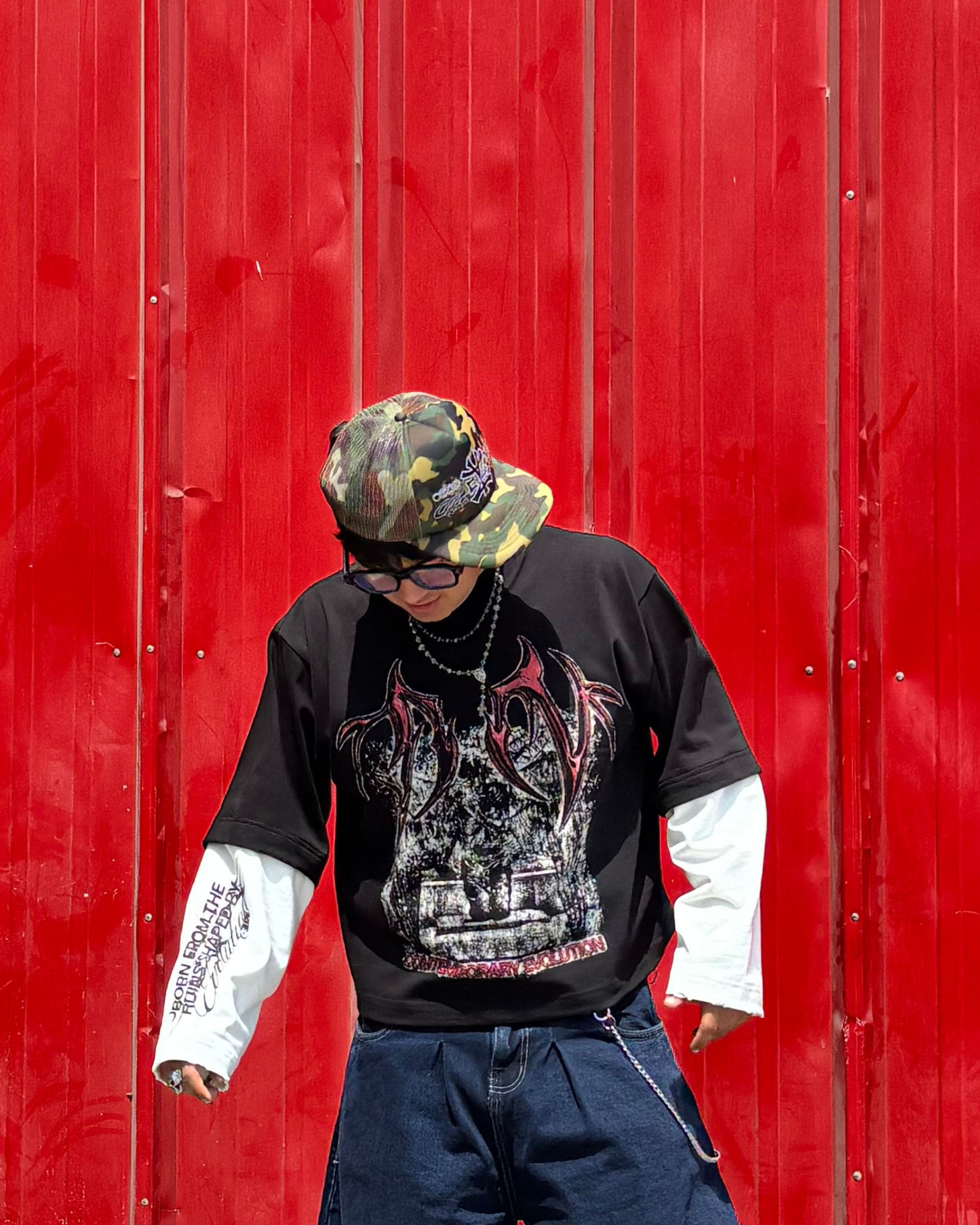 DEMONS - Polo Manga Larga Boxy Fit