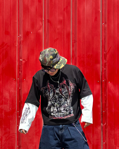 DEMONS - Polo Manga Larga Boxy Fit