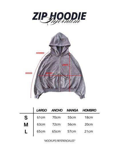 INFERNUM ZIP HOODIE - BOXY FIT