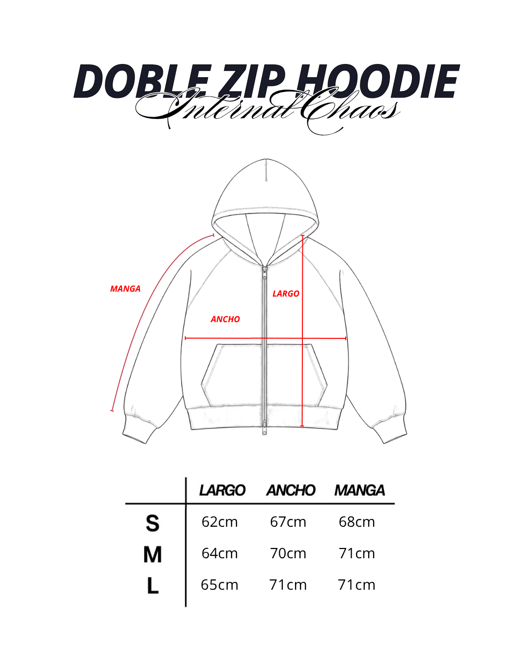 DOBLE ZIP HOODIE BOXY FIT - FRACTURE GREY