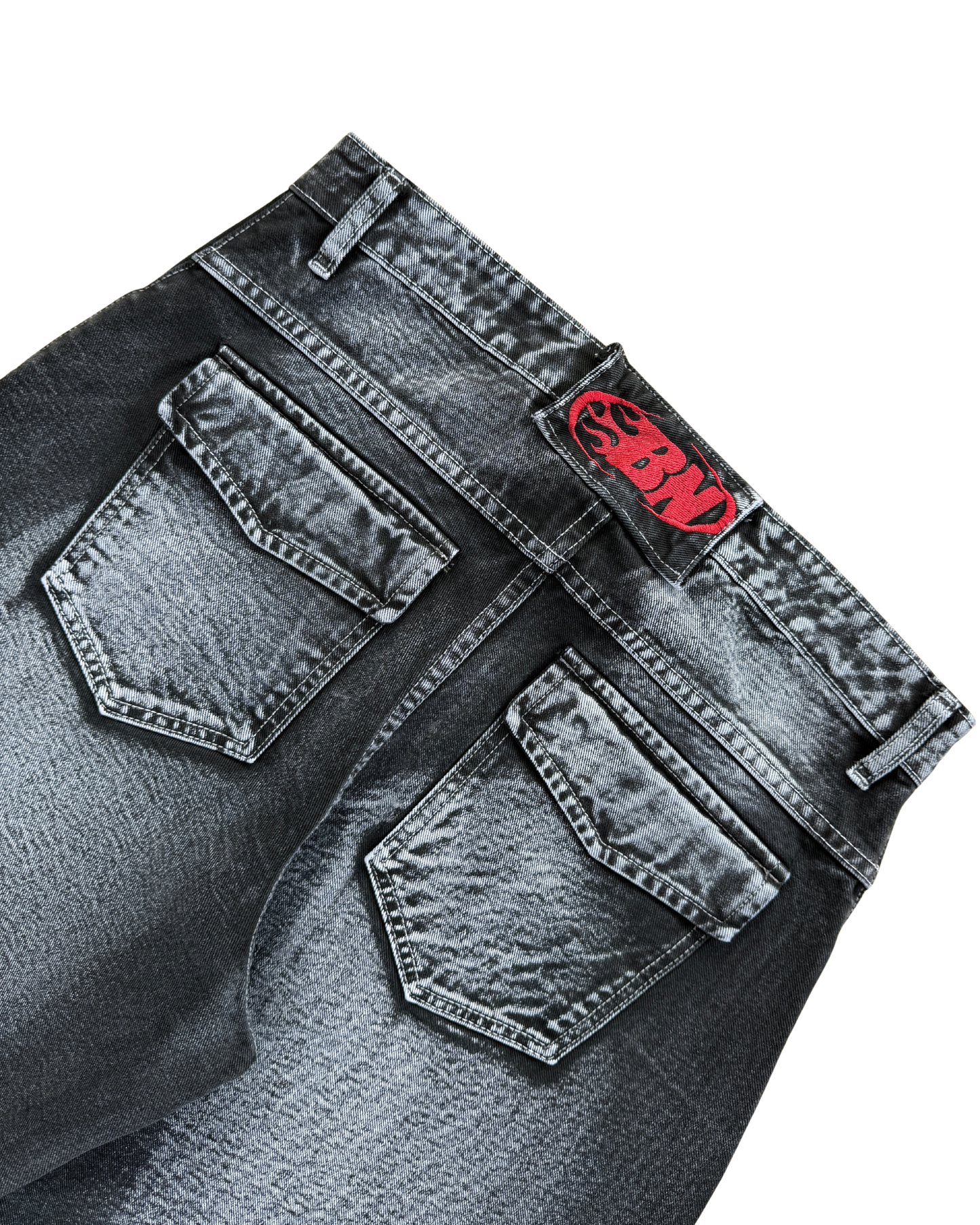 FLARED BAGGY JEAN - BLACK