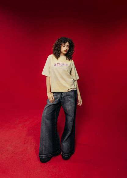 FLARED BAGGY JEAN - BLACK