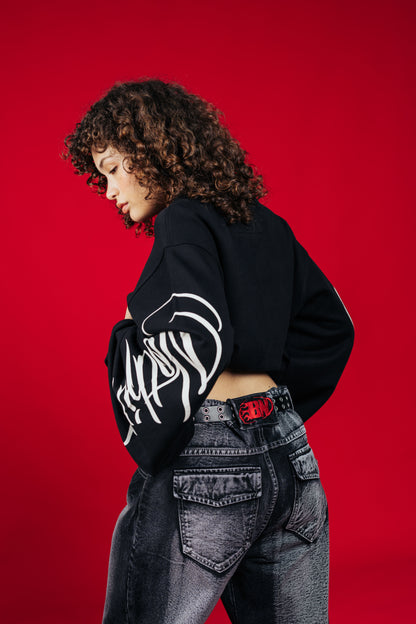 FLARED BAGGY JEAN - BLACK