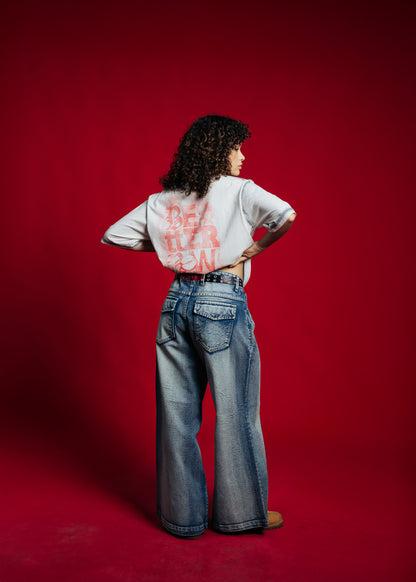 FLARED BAGGY JEAN - MAIZ