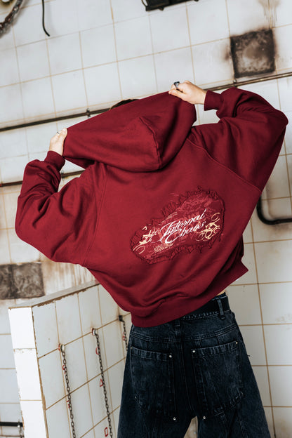 DOBLE ZIP HOODIE BOXY FIT - BREAKPOINT RED