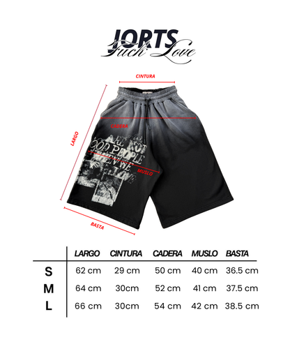 FUCK LOVE BLACK - BAGGY JORT