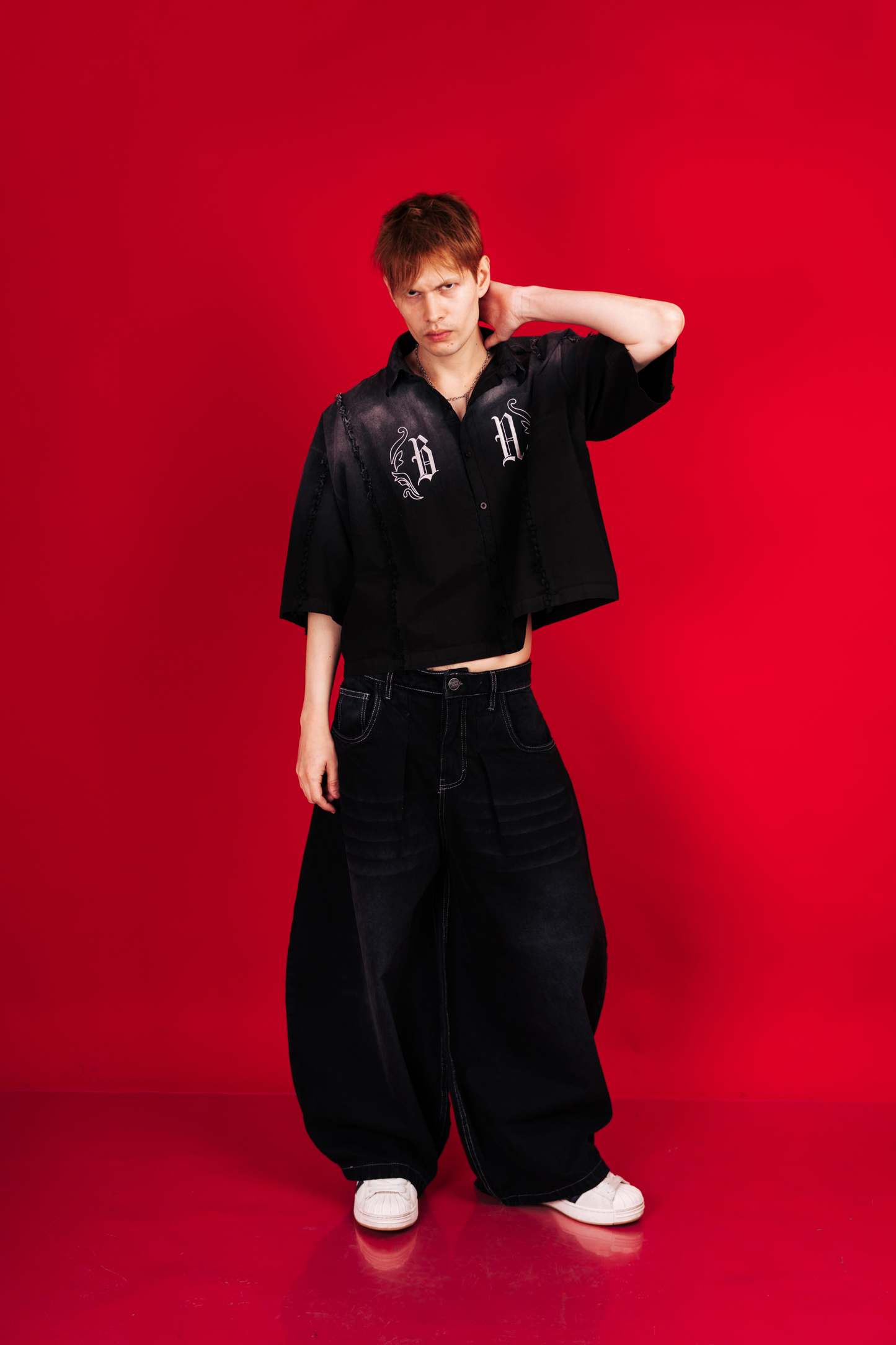 THE OMEGA BAGGY JEAN - BLACK