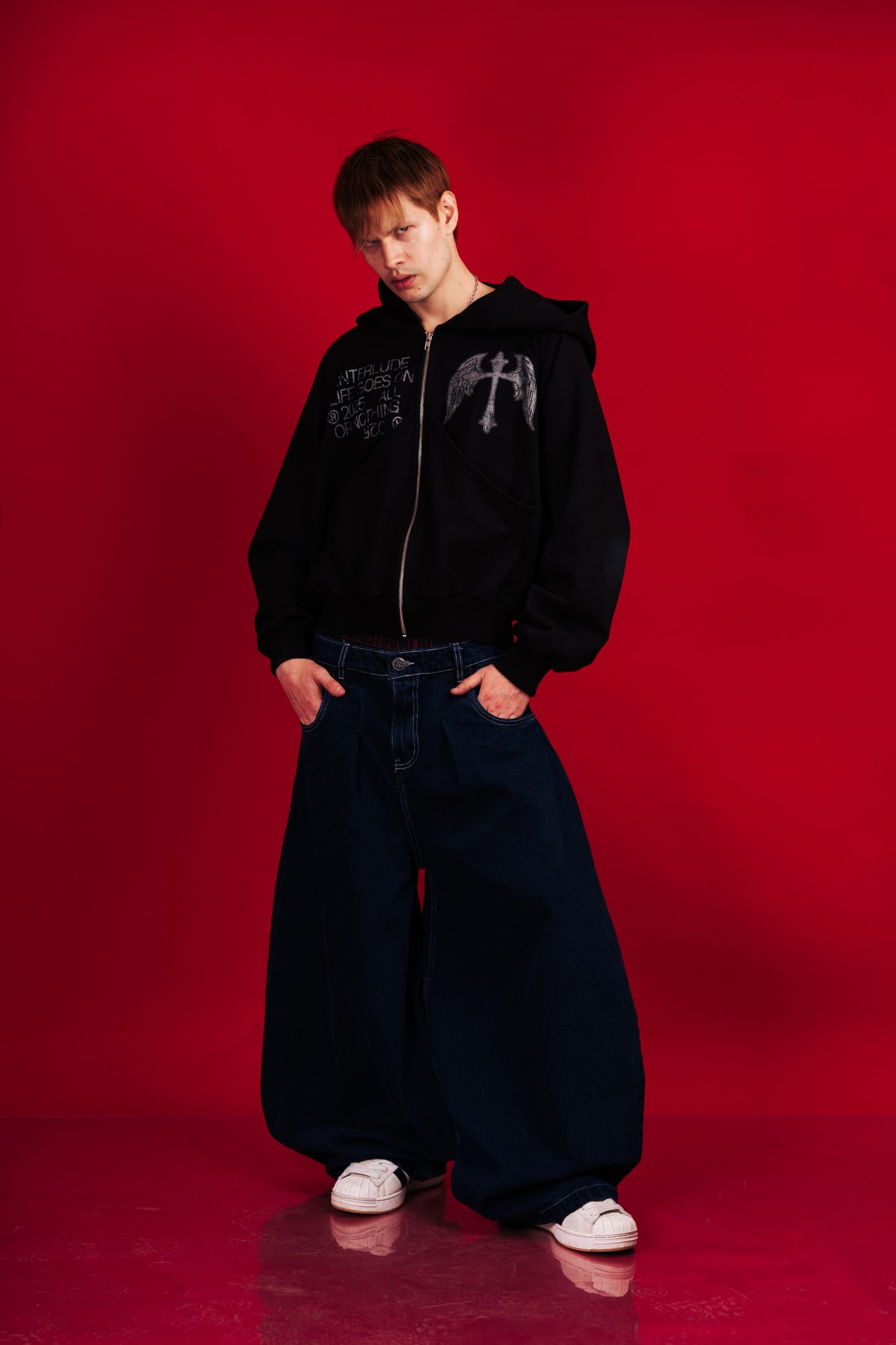 THE OMEGA BAGGY JEAN - RAW DENIM EFFECT