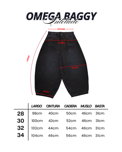 THE OMEGA BAGGY JEAN - BLACK