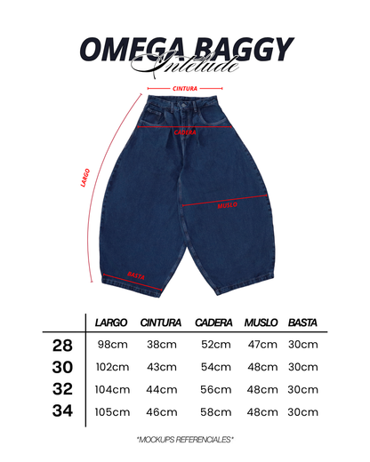 THE OMEGA BAGGY JEAN - RAW DENIM EFFECT