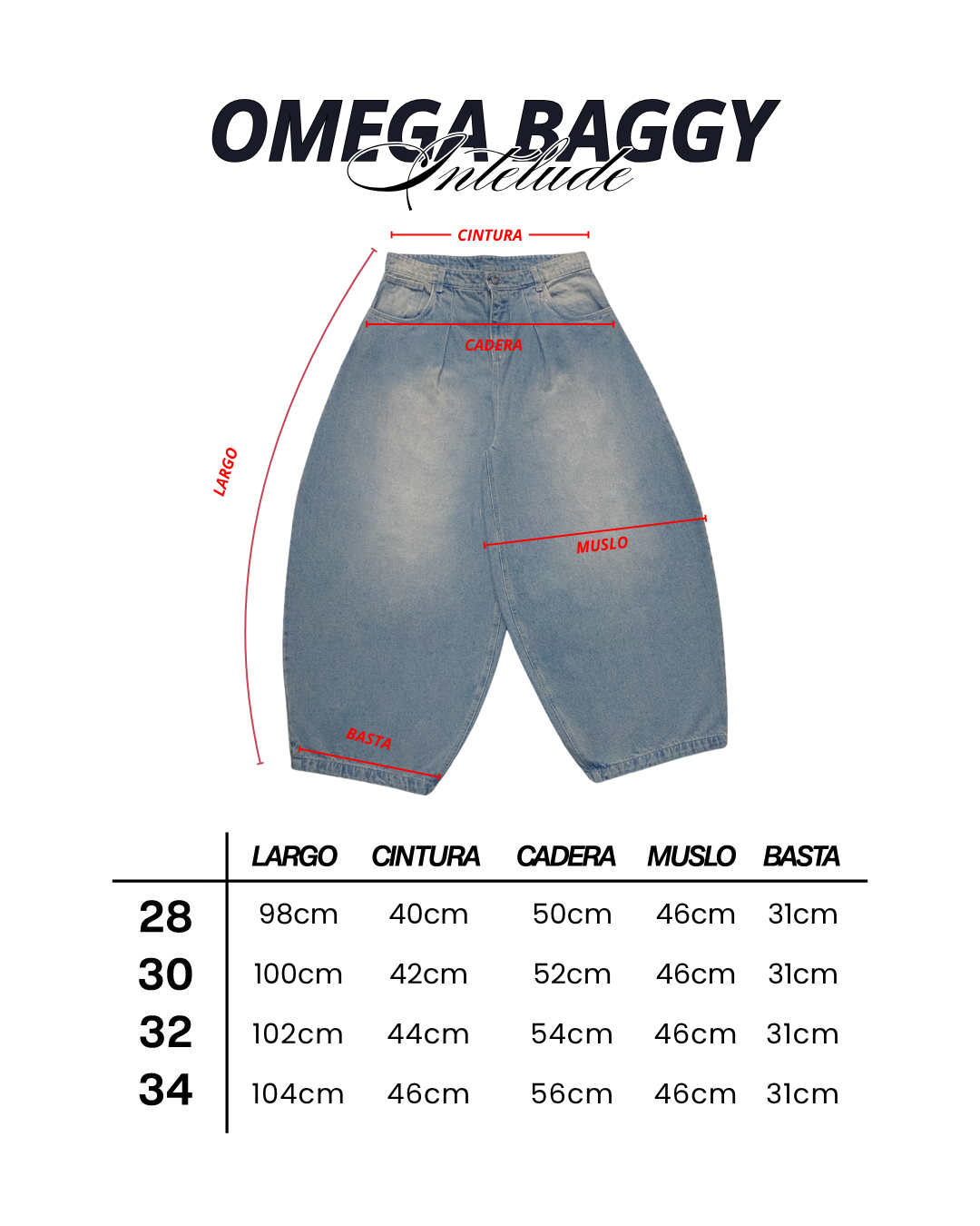 THE OMEGA BAGGY JEAN - SKY