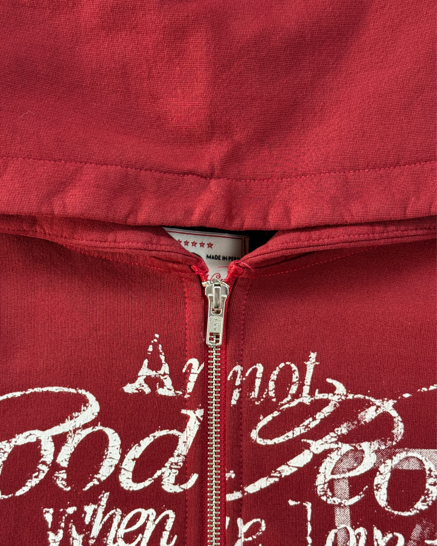 FUCK LOVE RED - ZIP HOODIE