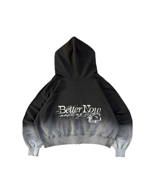 FUCK LOVE BLACK - ZIP HOODIE